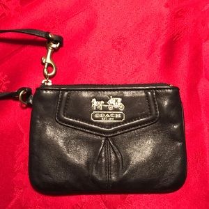 Coach black wristlet